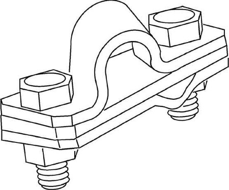 Connection clamp for earth rods Connection clamp 25 mm 405/25