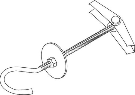 Toggle fixing Steel Hot dip galvanized With ceiling hooks 763/4