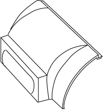 Transition piece for corner duct / installation duct  EDKD35.6