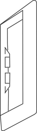 Wall connection blind for wall duct 133 mm 66 mm BWA130.8