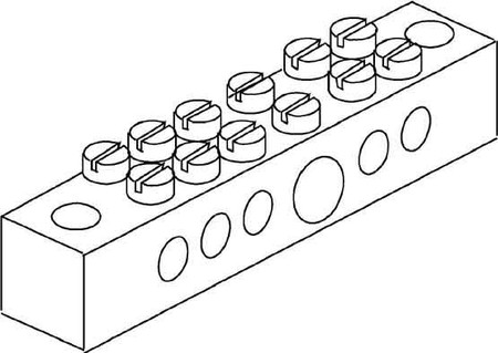 Equipotential bonding bar Surface mounting fix Only clamp 2307