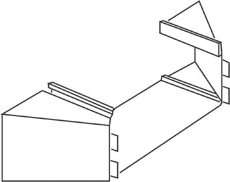 Add-on tee for installation duct 60 mm 60 mm Plastic Z6060.1