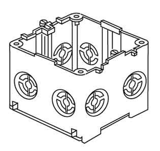 Junction box for wall duct 1 Rear panel Open KED65/0