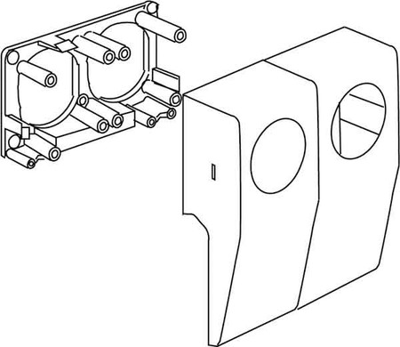 Appliance box for skirting duct 70 mm 20 mm 2 5002.5