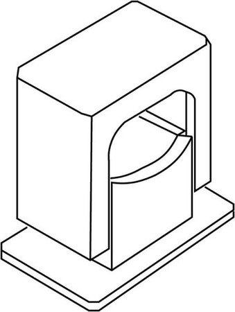 Fixing clip 16 mm 7 mm 2 1766/2