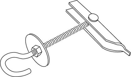 Toggle fixing Steel Galvanized, yellow chromium plated 23H70