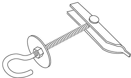 Toggle fixing Steel Galvanized, yellow chromium plated 22H70