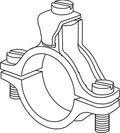 Earthing pipe clamp 13 mm 1/4 inch Zinc 40/1/4