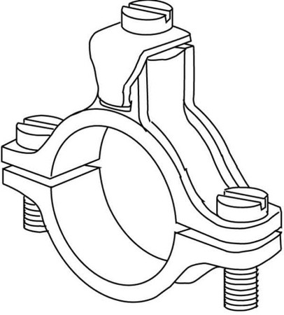 Earthing pipe clamp 17 mm 3/8 inch Zinc 40/3/8