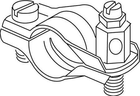 Earthing pipe clamp 10 mm Copper 17/10