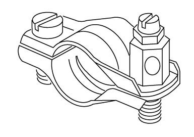 Earthing pipe clamp 8 mm Copper 17/08