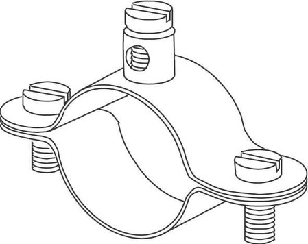 Earthing pipe clamp 26.5 mm 3/4 inch Steel 16/3/4