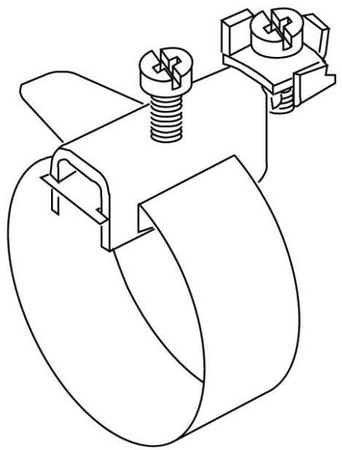 Earthing pipe clamp 17.5 mm Brass 37/4