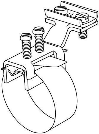 Earthing pipe clamp 25 mm Brass 38/1