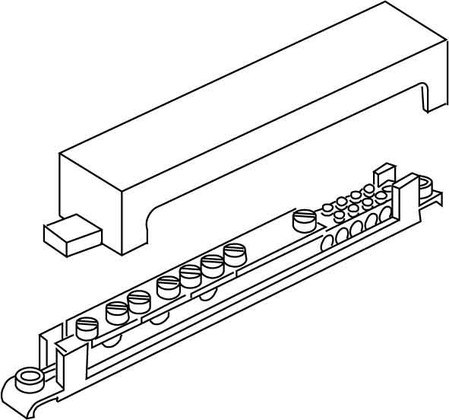 Equipotential bonding bar Surface mounting fix 409