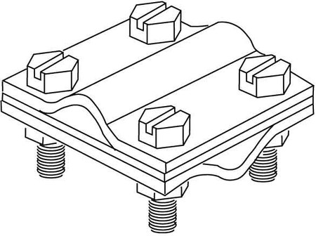 Connector for lightning protection Cross connector Steel 27/8