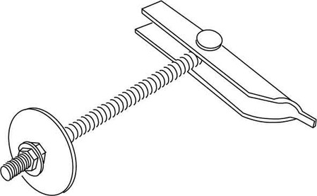 Toggle fixing Steel Galvanized, yellow chromium plated 22D100