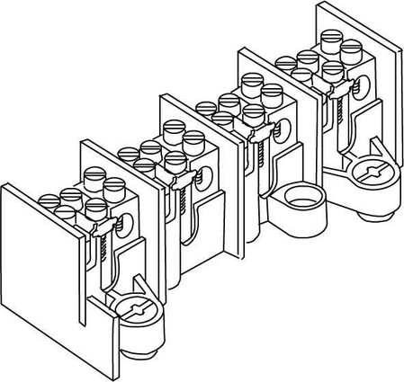 Rail terminal bar 4 Screw 2686/4