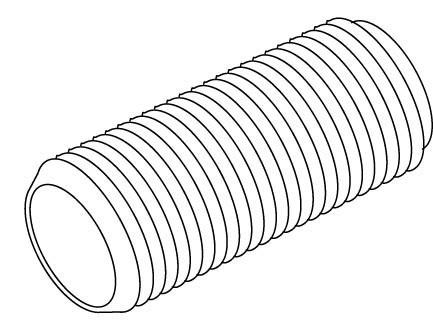 Threaded pipe Brass Untreated 40 mm 182/40