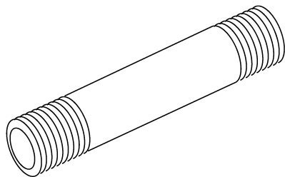 Threaded rod 10 100 mm Brass 184/100