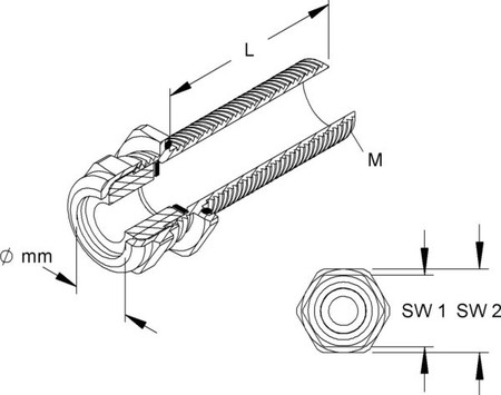 Cable screw gland Metric 20 2234MXL20