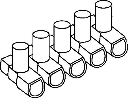 Single- and multi-pole terminal strip  40710