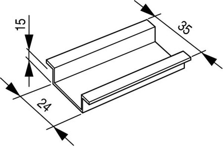 DIN rail (top hat rail)  050657