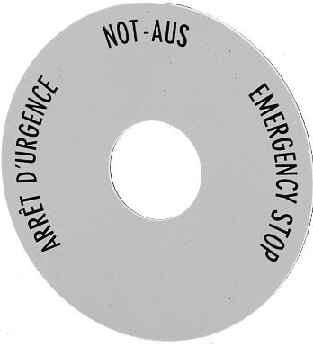 Text plate for control circuit devices Other Yellow 058873