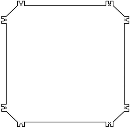 Mounting plate for distribution board 205 mm 142.5 mm 086081