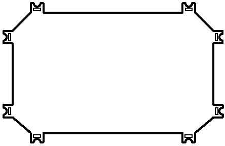 Mounting plate for distribution board 205 mm 330 mm 088454