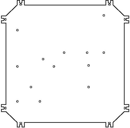 Mounting plate for distribution board 375 mm 375 mm Steel 067730