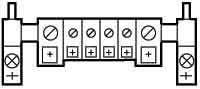 Rail terminal bar 1 Screw 074854