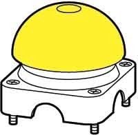 Foot and palm switch head element Other Yellow 229754