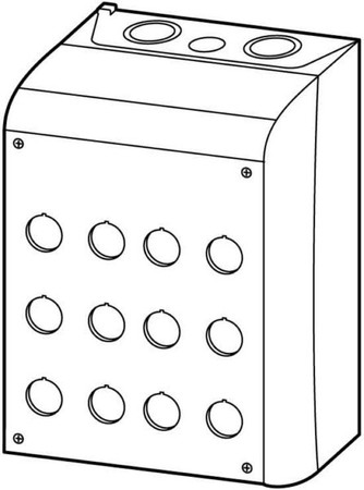 Enclosure for control circuit devices 12 Plastic 222688