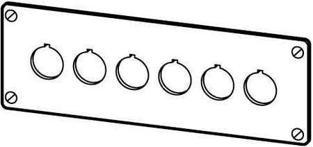 Built-in panel for control circuit devices 237 mm 72 mm 216547