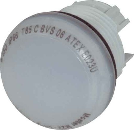 Front element for indicator light 1 White Round 216771