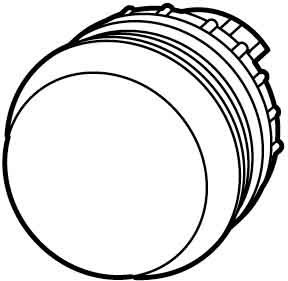 Front element for indicator light 1 Yellow Round 216781