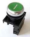 Push button, complete 1 Green Round 216512