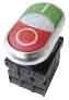 Push button, complete 2 Red/green Oval 216509