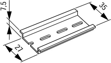 DIN rail (top hat rail) DIN rail acc. EN60715 Steel 053030