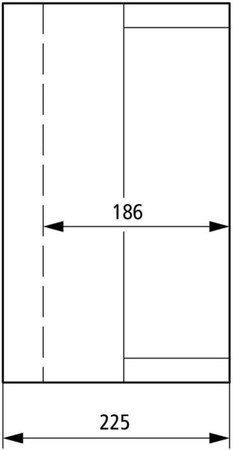 Unequipped meter cabinet Surface mounting Plastic 186 mm 020270