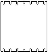 Mounting plate for distribution board 183 mm 170 mm Steel 206909