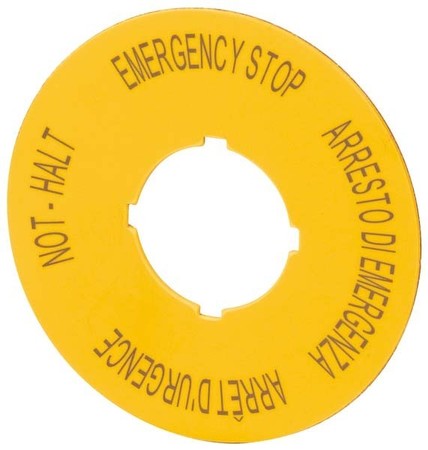 Text plate for control circuit devices Other Other Yellow 121372