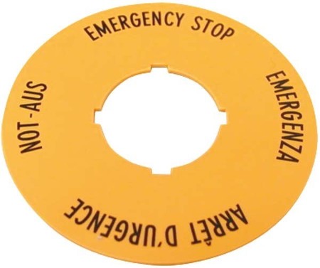 Text plate for control circuit devices Other Other Yellow 121085