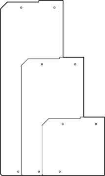 Side/back panel (switchgear cabinet)  015541