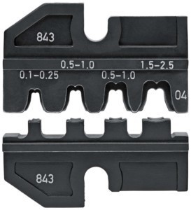 Insert for crimp tool cable lugs, cable end sleeves, screen conn