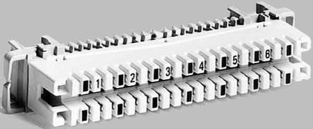 Telecommunication terminal strip Separating strip 6504 1 005-01