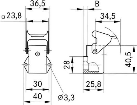 Housing for industrial connectors Rectangular 10423000