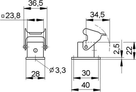 Housing for industrial connectors Rectangular 10422000