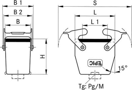 Housing for industrial connectors Rectangular 10086000